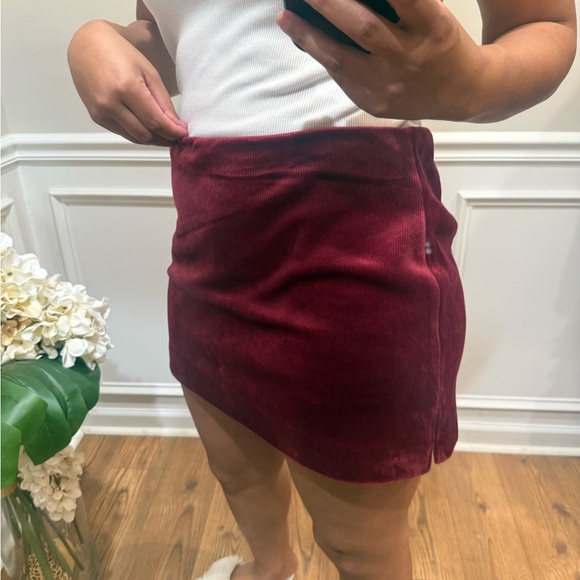 NWT Express Super high waisted Velvet corduroy mini skort - Picture 6 of 7